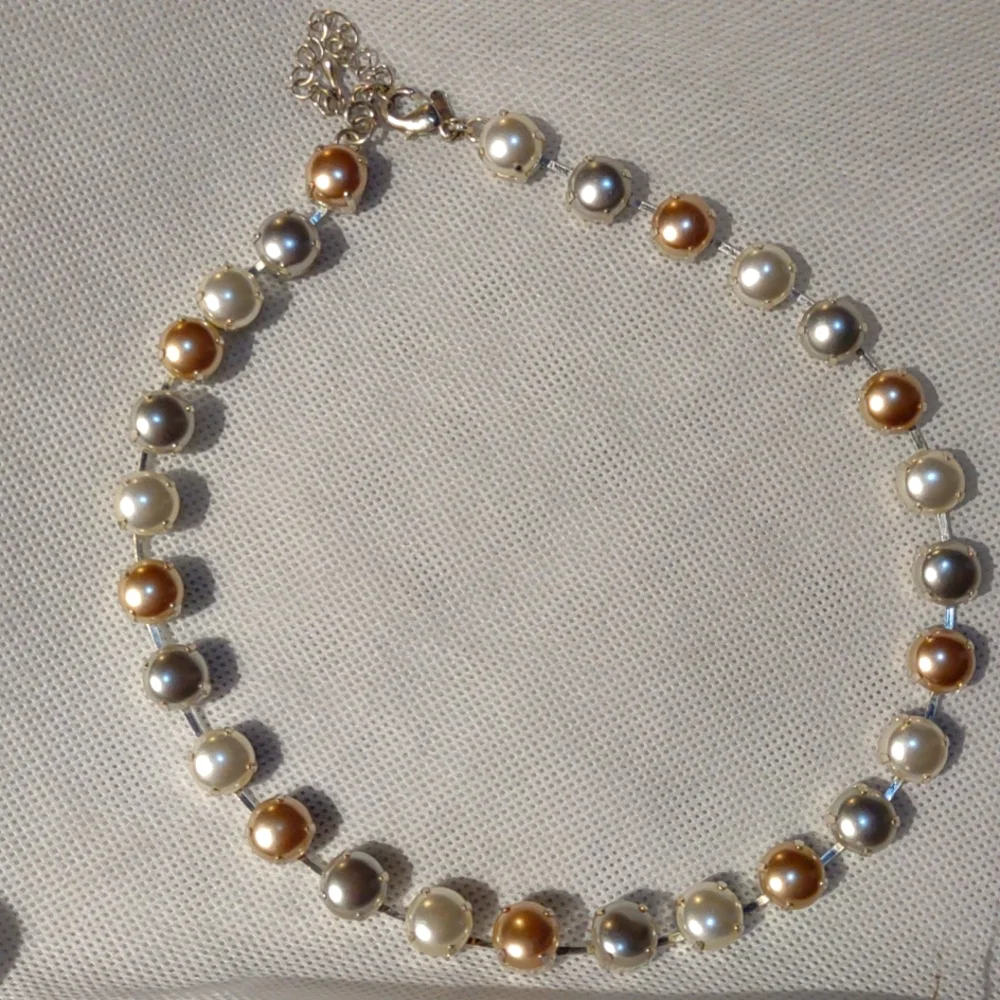 Faux pearl necklace